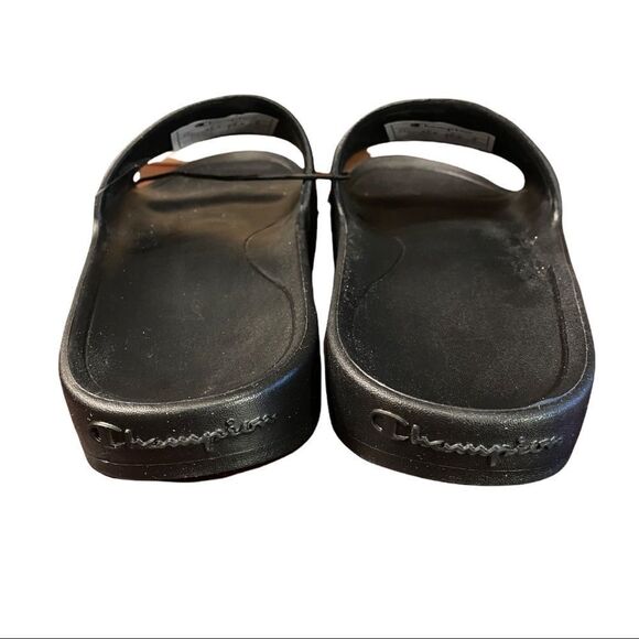 NEW Champion Women's "The Takeover" Black Slide Logo Sandals 11 - Picture 4 of 5